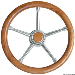 Steer.wheel SS / teak 350mm