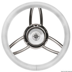 Blitz steering wheel w/soft polyurethan ring white 