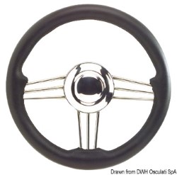 SS+polyurethane steering wheel black 350 mm 