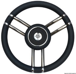 Apollo steering wheel SS+polyurethane &Oslash350mm black 