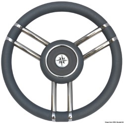 Apollo steering wheel SS+polyurethane Ø 350mm grey 