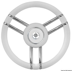 Apollo steering wheel SS+polyurethane &Oslash350mm white 