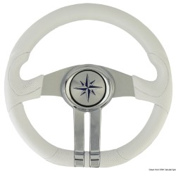 Baltic white steering wheel silver/chrome spokes 
