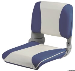 Sæde med ryglæn ribaltab.e Sfil. Hvid / blå