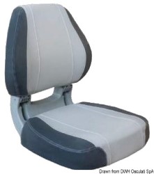 Scirocco ergonomic seat light grey + dark grey 