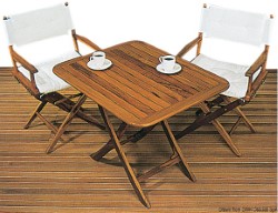 Opklapbare teakhouten tafel 90x70 cm