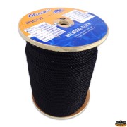 3-strand high tenacity polyester black rope diameter 12 mm
