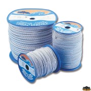 Corda elastica colore bianco filo segnale blu navy bobine da 100 mt marina diame