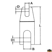 Swivel anchor chain 10-12 mm