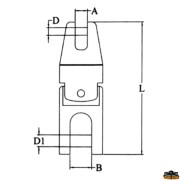 Double swivel anchor chain 6-8 mm