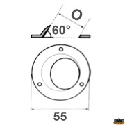 60 socle rond diamètre 22 mm