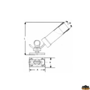 Verstellbarer Angelrutenhalter mit Deckmontagesockel 100x65 mm