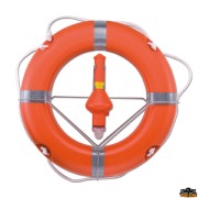 Holder for ring lifebuoy with lifebuoy light holder and line holder diameter 75 