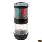 12V Round navigation lights black color body green glass 120 red 120 white 120