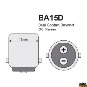 Led bulbs SMD base BA15D for spotlights with resin-covering