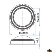 Plafonnier encastré diamètre 137 mm