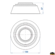 Brass ceiling light 12V suitable for fitting under the rollbar