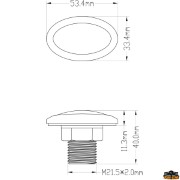 led courtesy light with cover 2 led