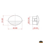 Flush mounting led light 1 led