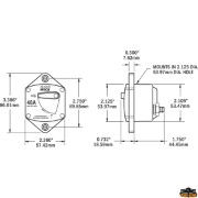 Magnetotermici heavy duty da incasso rotondo modello 7046b