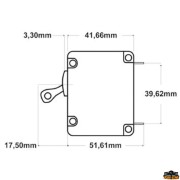 A-series AC-DC dual poles toggle circuit breakers black lever model 7241B