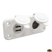 Double usb socket + cigarette lighter