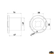 Contenitore per staccabatteria realizzato in abs bianco