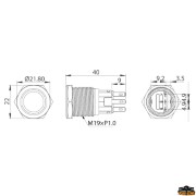 Interrupteur bleu 12v