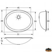 Oval sink  510x390