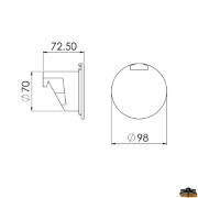 Round shower box ral 9003