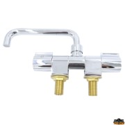 Folding hot/cold water tap