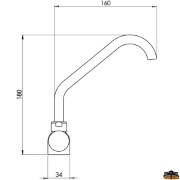 Rubinetto acqua fredda canna alta