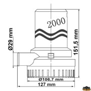 Automatic bilge pump 2000GPH 12V
