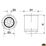 Filtre à carburant pour moteurs à carburant Volvo Penta