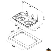 Electric glass-ceramic stove model FC1346