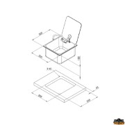 Combination gas stove with retractable sink model LR1760