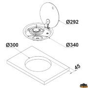 Electric glass-ceramic stove model FN1345