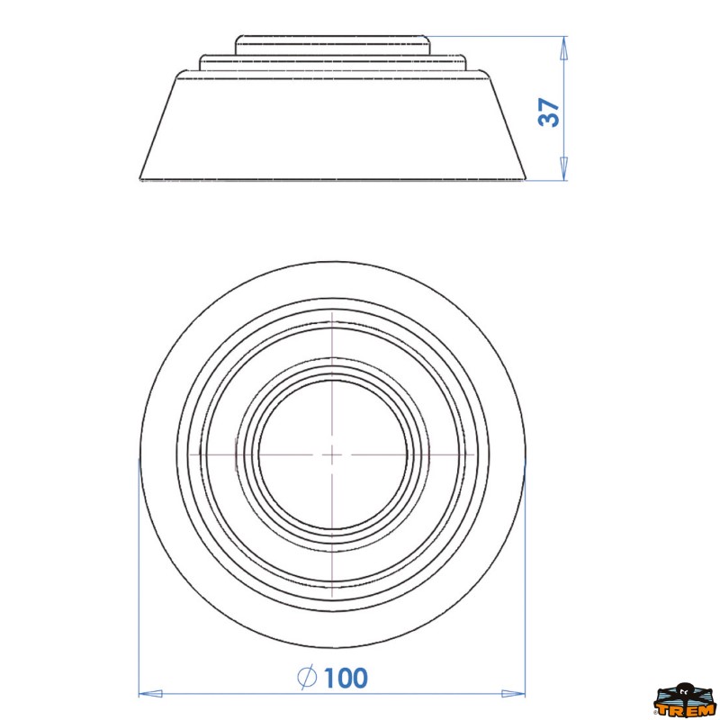 Plafoniera in ottone cromato 12v ideale per il montaggio sotto il rollbar -  Trem L4400520